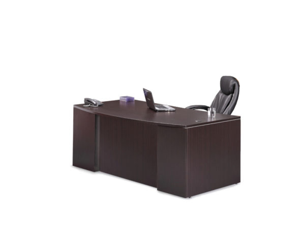 Classic Bowfront  Desk with Laminate Modesty Panel Insert