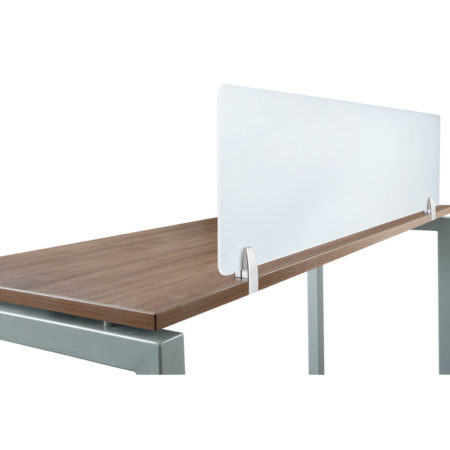 Acrylic Privacy Panel with Desk Edge Mount Hardware