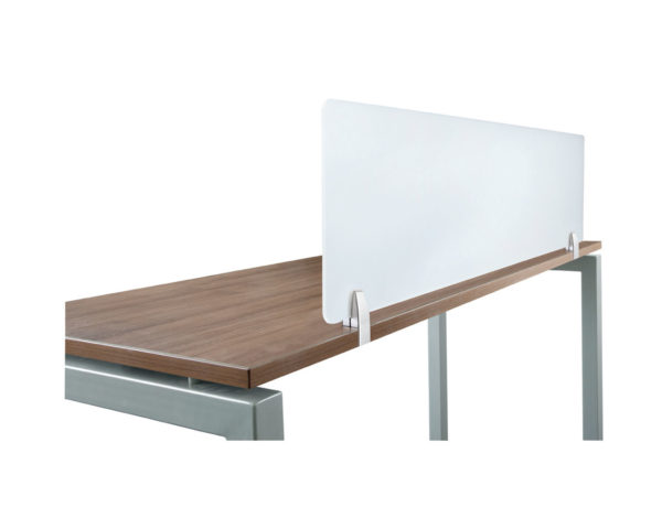 Acrylic Privacy Panel with Desk Edge Mount Hardware
