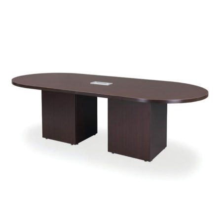 Classic Racetrack Table with Cube Base
