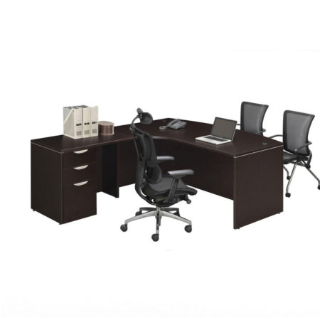 Radius Bowfront Desk with Box/Box/File Pedestal
