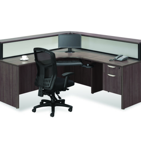 Borders Plus Reception Station with Box/File Pedesal