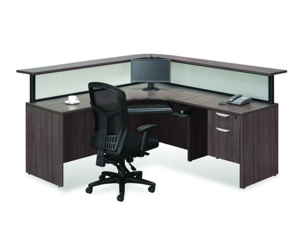 Borders Plus Reception Station with Box/File Pedesal