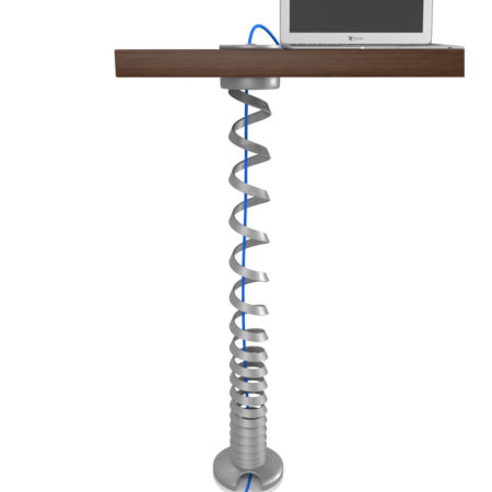 Accordian Wire Management in Silver